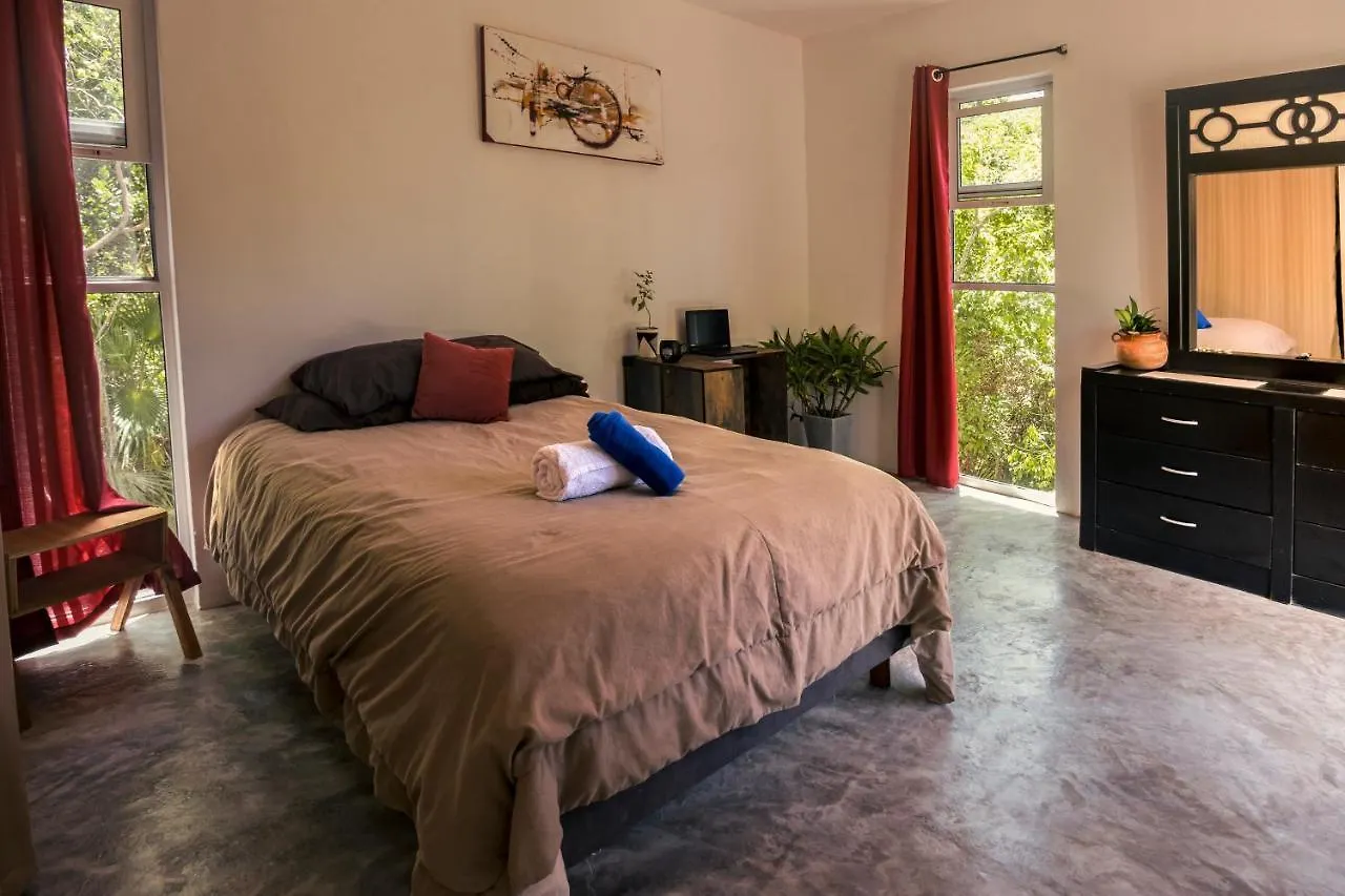 Homestay Relaxing Comfortable Jungle View Eklum Villa Rivera Maya Puerto Morelos Pool Ac Gym Gated Community