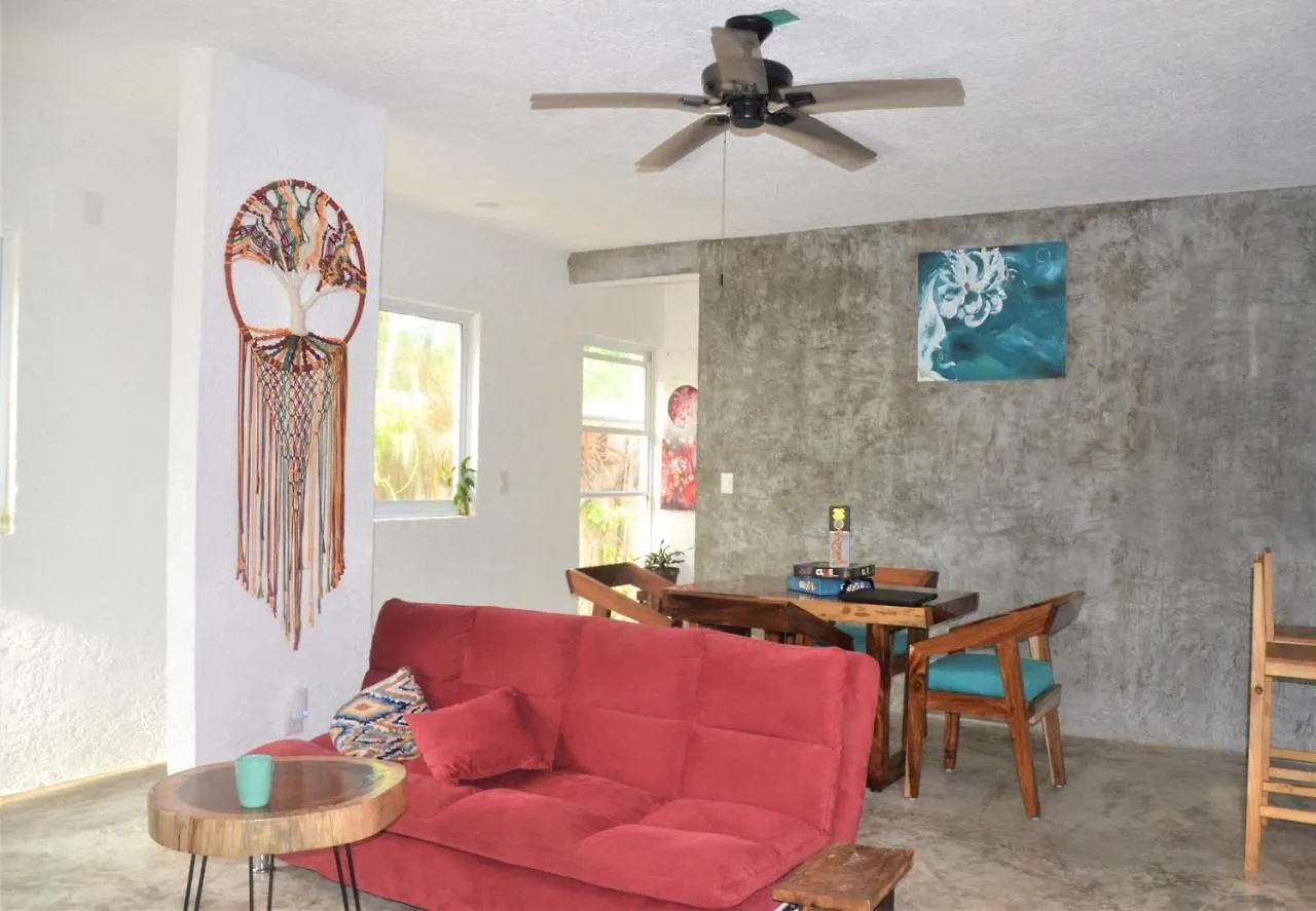 Relaxing Comfortable Jungle View Eklum Villa Rivera Maya Puerto Morelos Pool Ac Gym Gated Community Homestay
