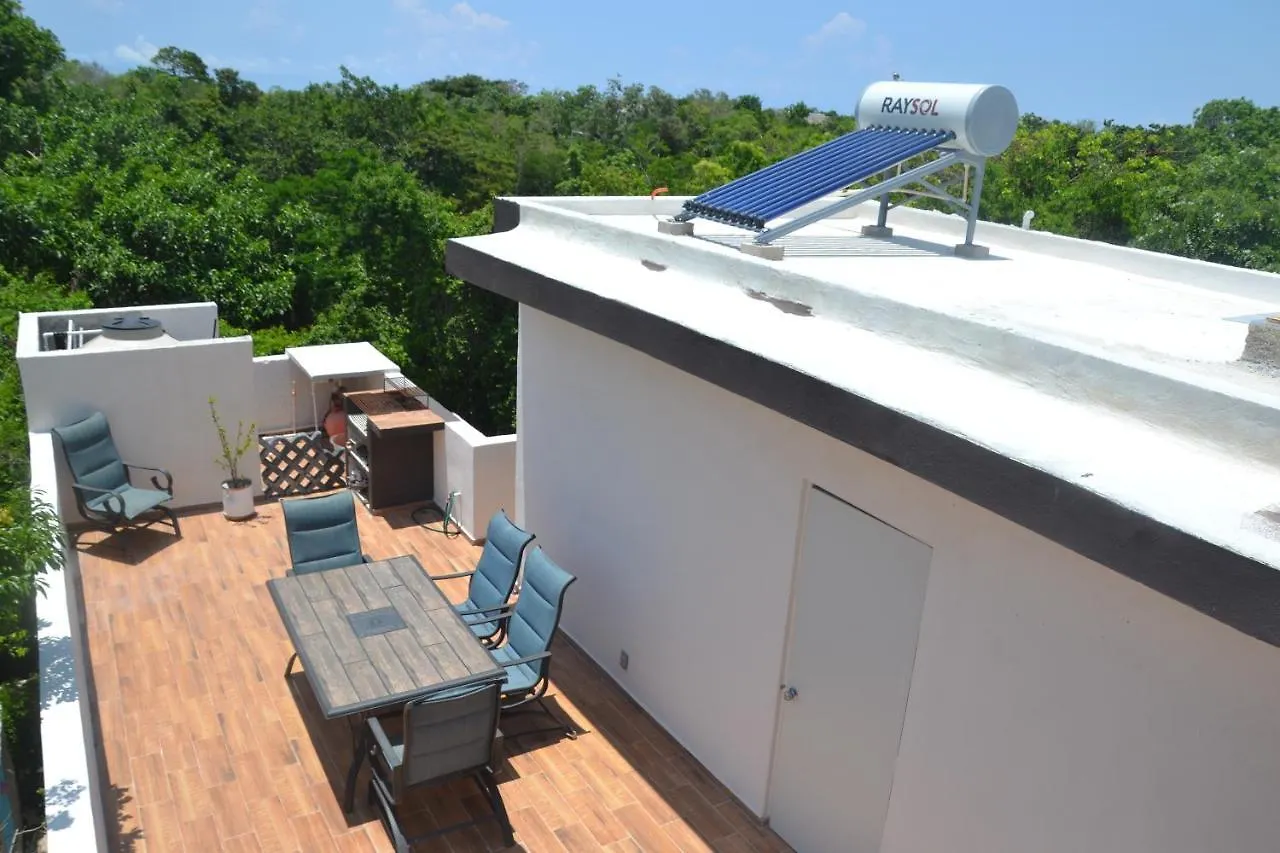 Relaxing Comfortable Jungle View Eklum Villa Rivera Maya Puerto Morelos Pool Ac Gym Gated Community