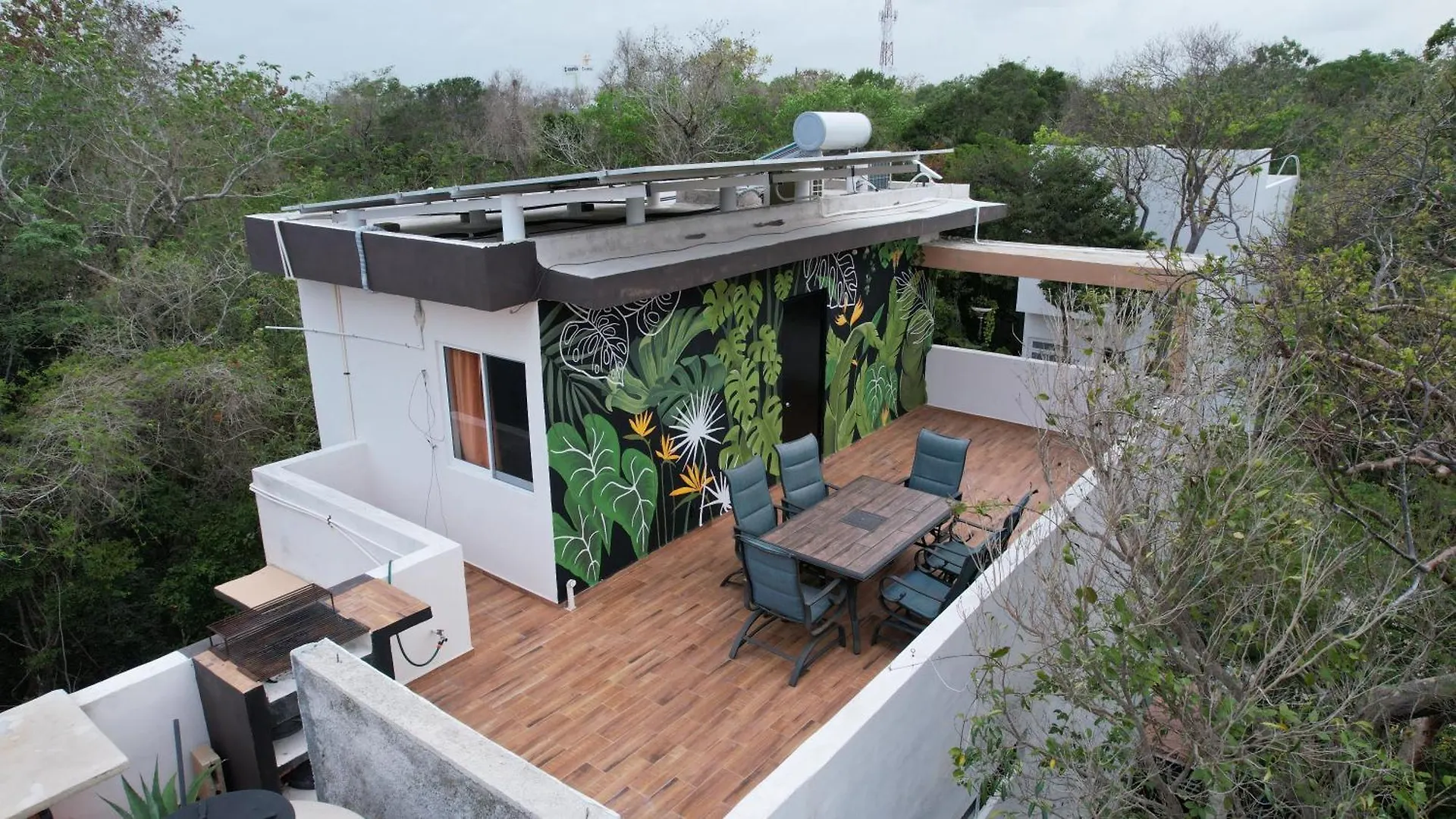 Relaxing Comfortable Jungle View Eklum Villa Rivera Maya Puerto Morelos Pool Ac Gym Gated Community Homestay